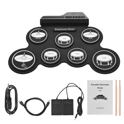 Compact Electronic Drumming Kit for On-the-Go Musicians