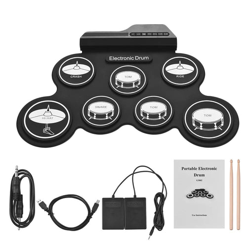 Compact Electronic Drumming Kit for On-the-Go Musicians