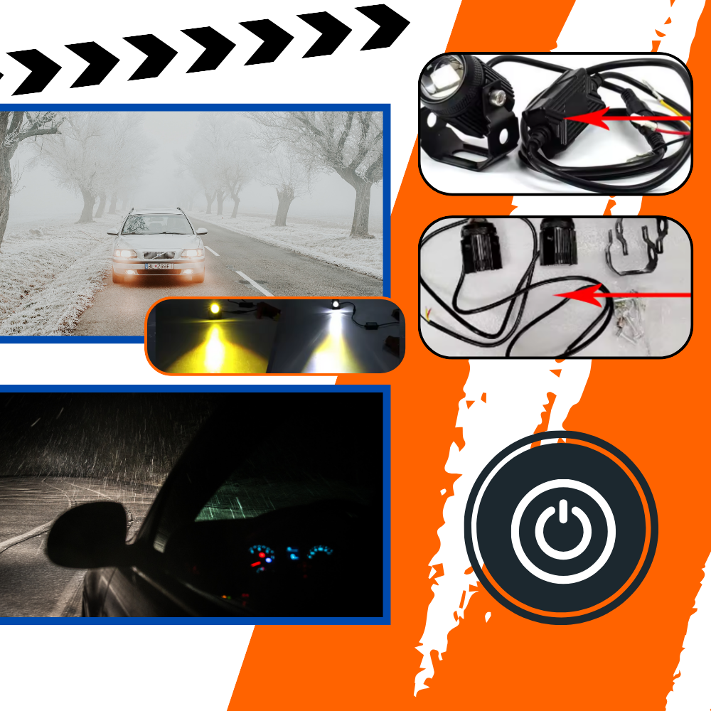 Dual Beam Motorcycle Headlight for Enhanced Visibility