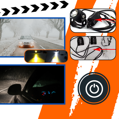 Dual Beam Motorcycle Headlight for Enhanced Visibility