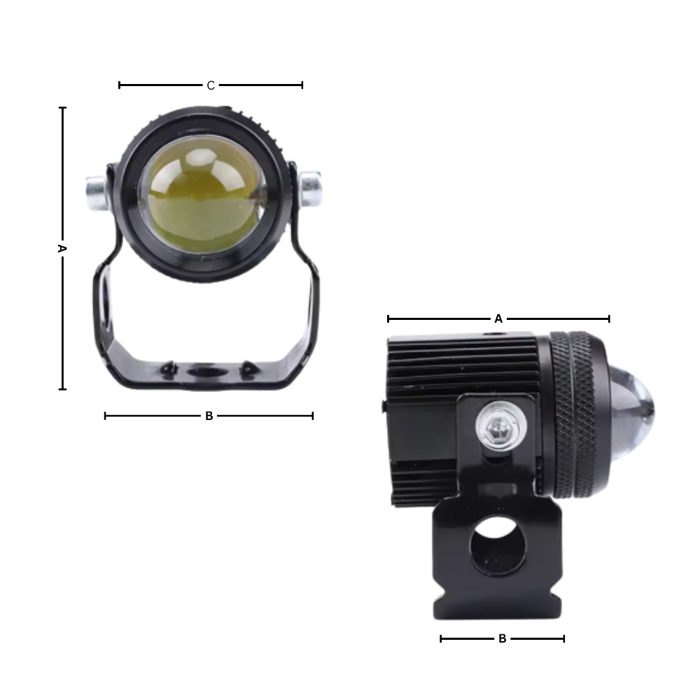 Dual Beam Motorcycle Headlight for Enhanced Visibility