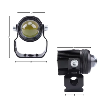 Dual Beam Motorcycle Headlight for Enhanced Visibility