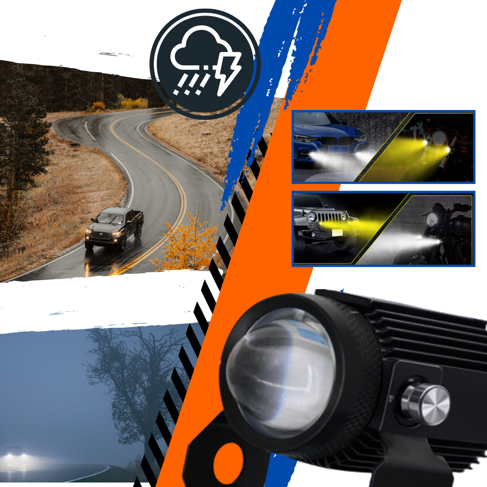 Dual Beam Motorcycle Headlight for Enhanced Visibility