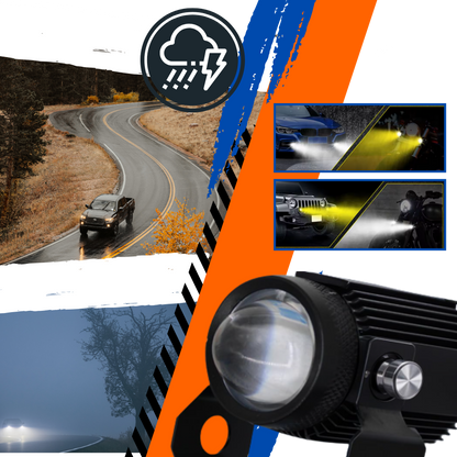 Dual Beam Motorcycle Headlight for Enhanced Visibility