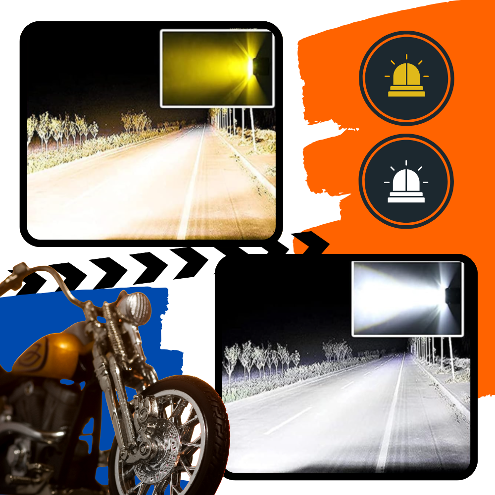 Dual Beam Motorcycle Headlight for Enhanced Visibility