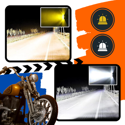 Dual Beam Motorcycle Headlight for Enhanced Visibility