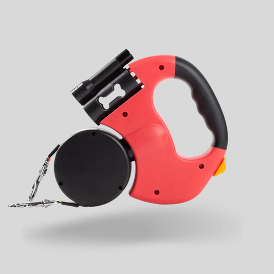 Double Dog Leash with Flashlight – Retractable and Tangle-free
