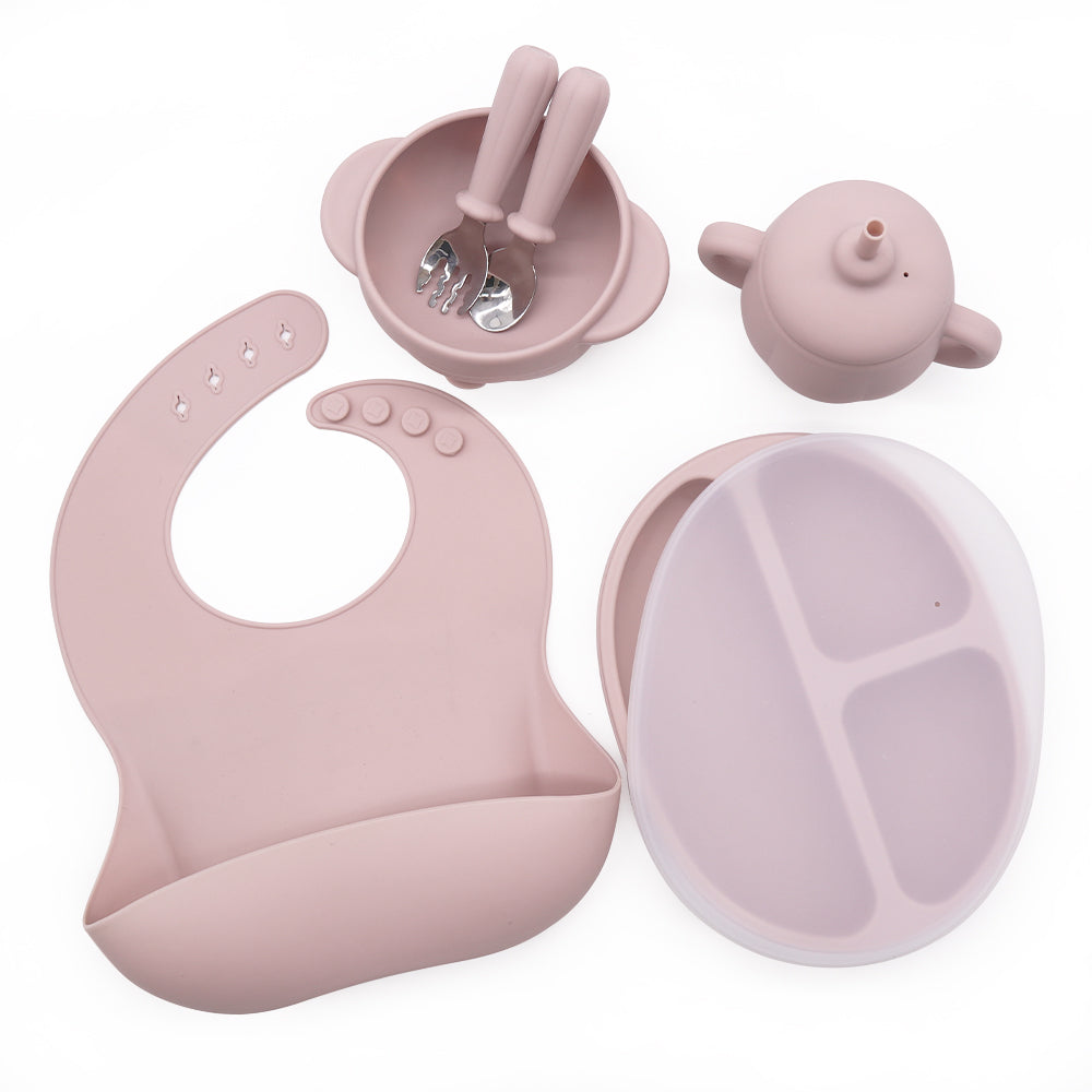 6-Piece Baby Weaning Set with Silicone Pumpkin Design