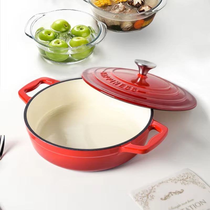Cast Iron Dutch Oven with Enamel Coating