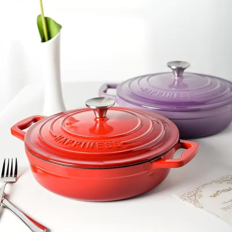 Cast Iron Dutch Oven with Enamel Coating