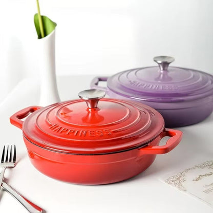 Cast Iron Dutch Oven with Enamel Coating