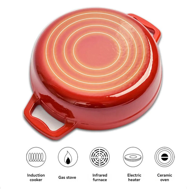 Cast Iron Dutch Oven with Enamel Coating