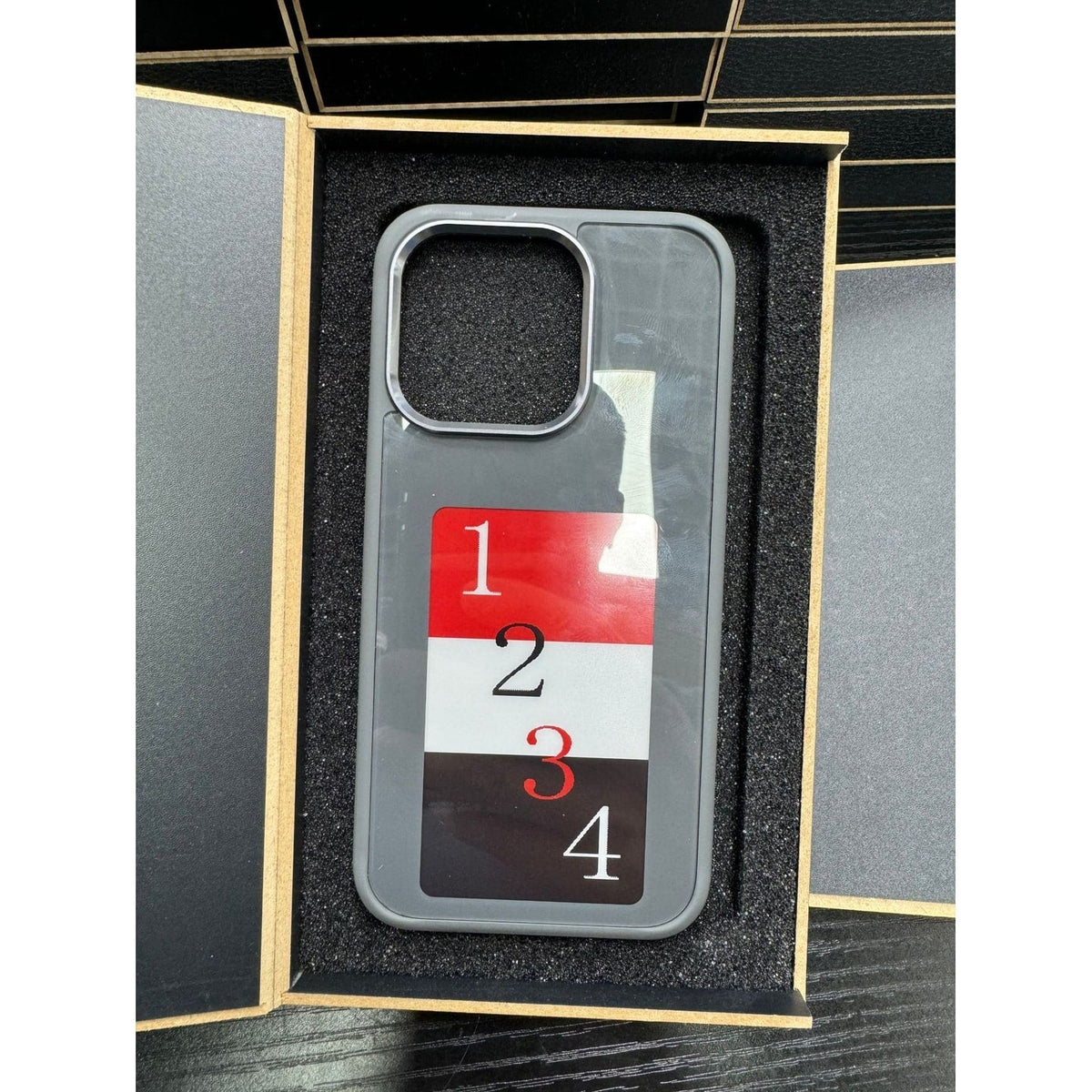Smart Display Phone Case with Strap and Wallet Slot for iPhone 14 Pro Max