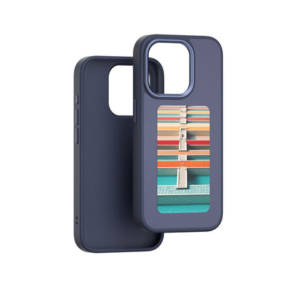 Smart Display Phone Case with Strap and Wallet Slot for iPhone 14 Pro Max