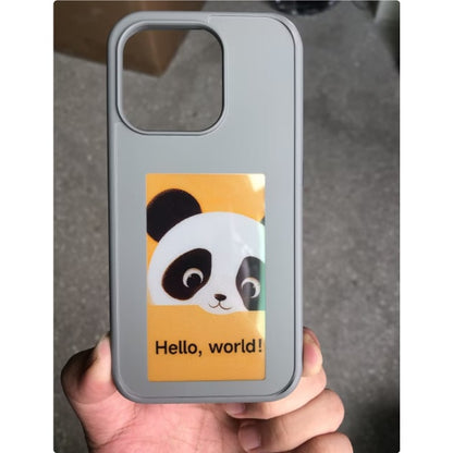 Smart Display Phone Case with Strap and Wallet Slot for iPhone 14 Pro Max