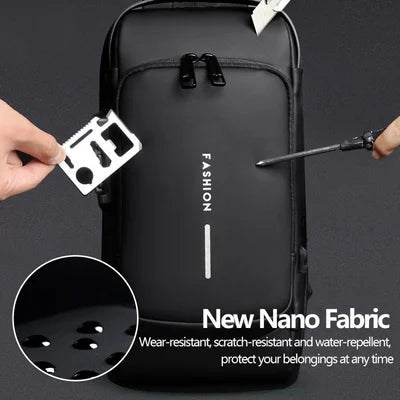 Secure and Stylish Crossbody Bag with Charging Feature