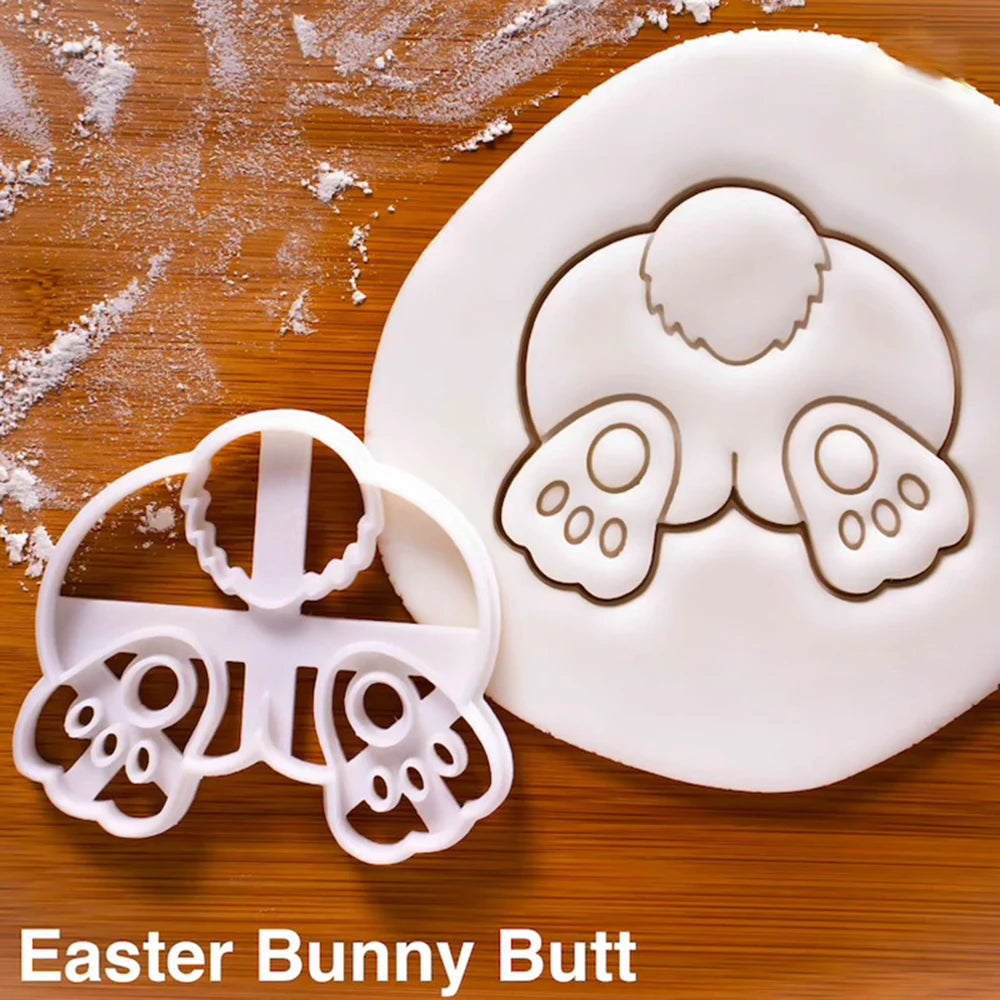 Easter Bunny Cookie Cutter | Plastic Baking Mold | Child-Friendly Bake Tool