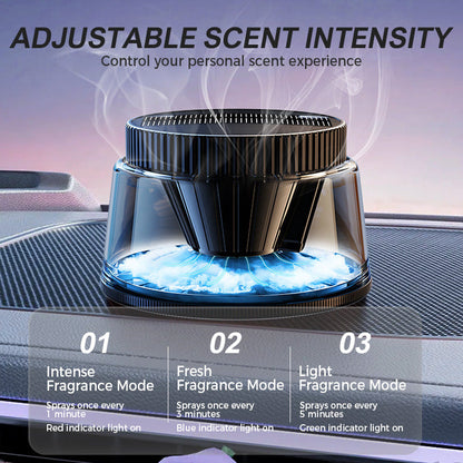 Hand-Free Car Air Freshener with Soothing Mist and Light