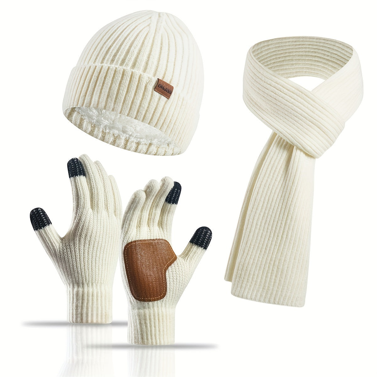 Unisex Winter Comfort Set – Knitted Beanie, Scarf, and Gloves