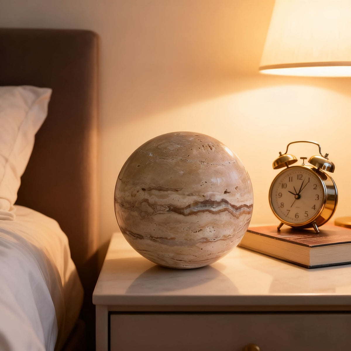 Elegant Natural Stone Sphere for Timeless Home Styling