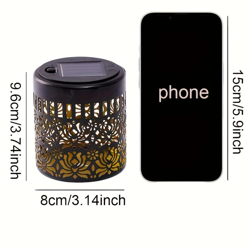Solar Wall Lights Set of 2 | Iron Peony Design | 28 cm Height