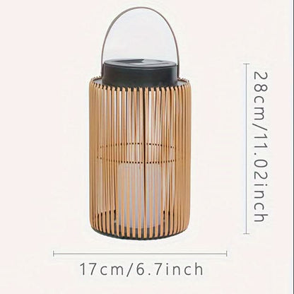 Solar-Powered Lantern for Outdoor Patio and Lawn Illumination