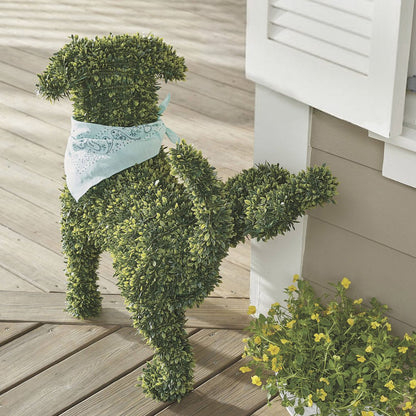 Topiary of Decorative Dog Urinating Figure