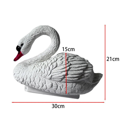Floating Swan Pond Ornament | Realistic Design | Durable & Waterproof | 30 cm