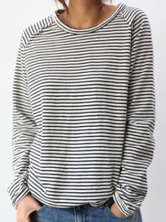 Striped Long-Sleeve Top