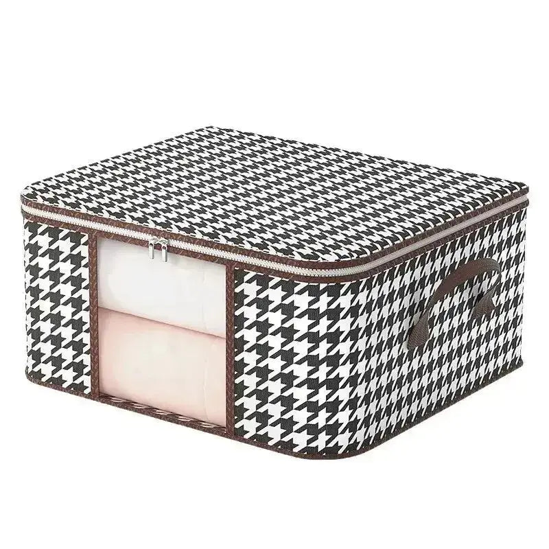 Foldable Clothing Storage Box | Dustproof Comforter Organizer with Handles | 60 × 40 × 30 cm