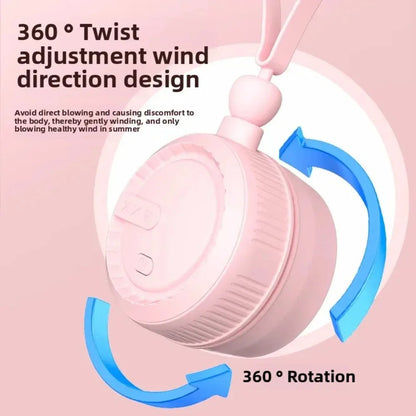 Portable Neck Fan | Rechargeable via USB | 6.4 x 6.4 x 4.8 cm | 3 Speed Settings