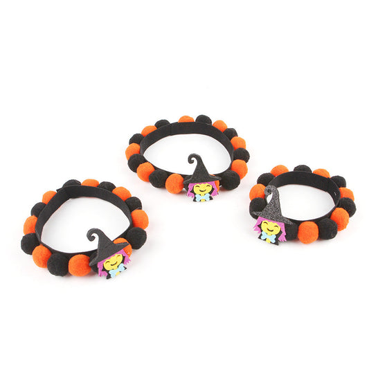Adjustable Halloween Collar for Dogs and Cats – Pumpkin & Skull Patterns