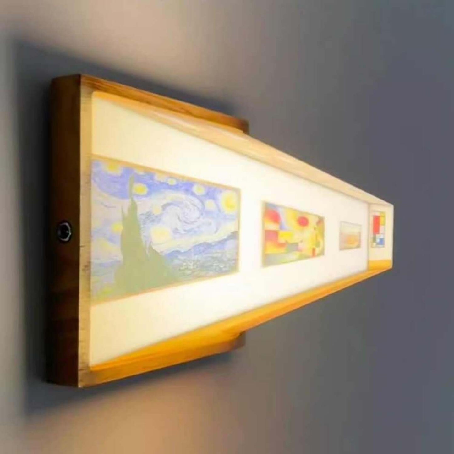Creative 3D Night Light – Modern Gallery Bedside Lamp with Sunshine Design