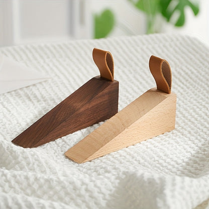 Wooden Door Stopper – Scandinavian Style with Non-Slip Base