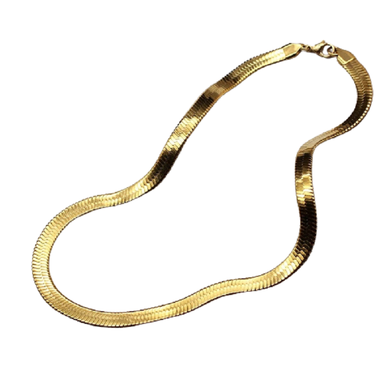 Necklace with Snake Chain Design