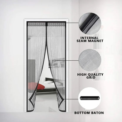 Magnetic Screen Door for Insect Protection