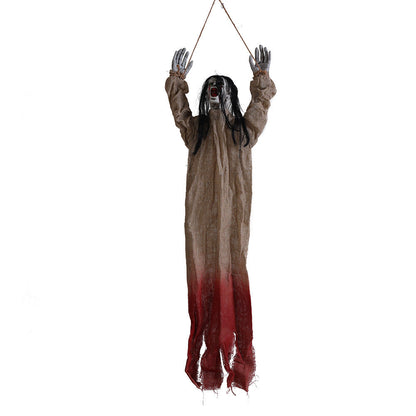Halloween Ghost Decoration – Creepy Hanging Design with Blood Stains