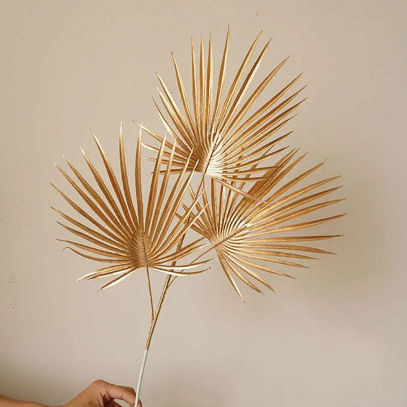 Artificial Leaves of Palm, Ginkgo & Eucalyptus with Roses & Hydrangeas – Elegant Decoration Flowers for Weddings & Home