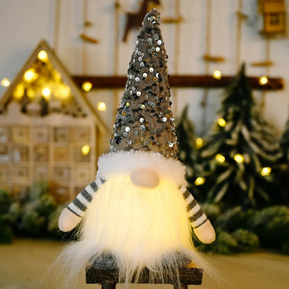 Illuminated Christmas Gnome Decoration | 30 x 10 x 10 cm | LED Table & Window Ornament | Battery Operated | Holiday Gift Idea