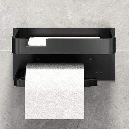 Stylish Wall-Mounted Toilet Paper Dispenser with Shelf