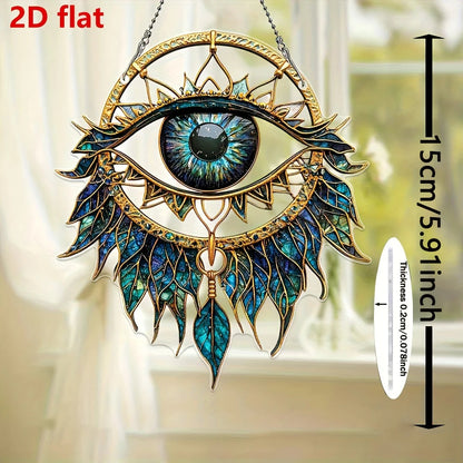 Evil Eye Window Decor | Sun Catcher & Wind Chime | Home, Garden & Car Protection