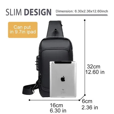 Secure and Stylish Crossbody Bag with Charging Feature