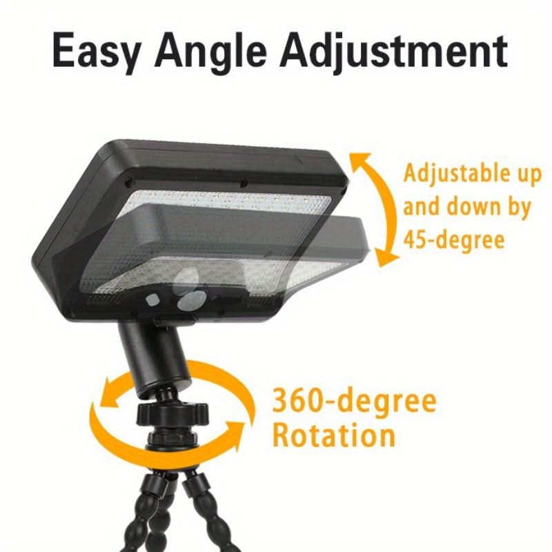 Solar-Powered Security Light with Rotatable Head