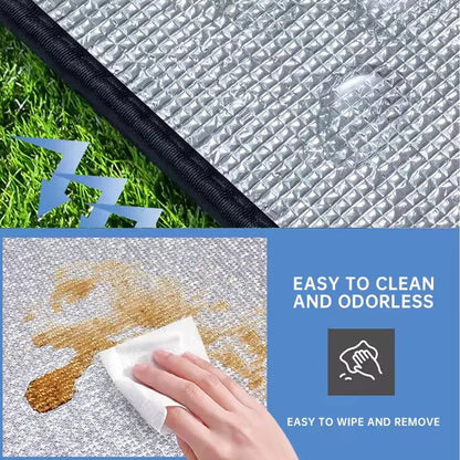 Waterproof Picnic Blanket for Outdoor Use | Double-Layered Aluminium Foil | Moisture Resistant & Portable for Camping and Beach