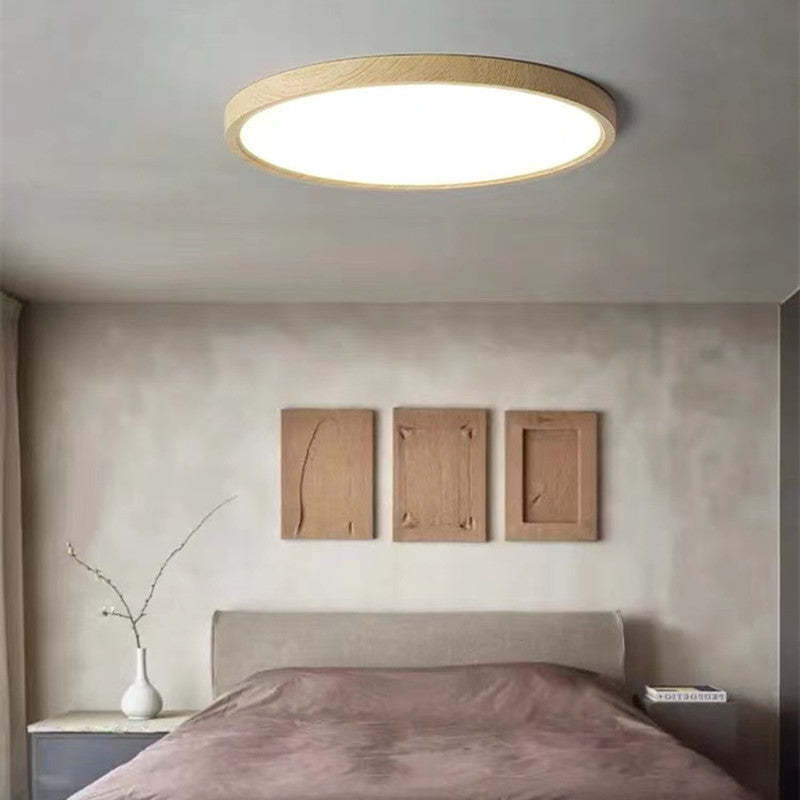 Slim Round LED Ceiling Light with Japanese-Inspired Design