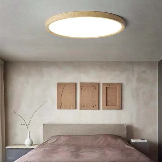 Slim Round LED Ceiling Light with Japanese-Inspired Design