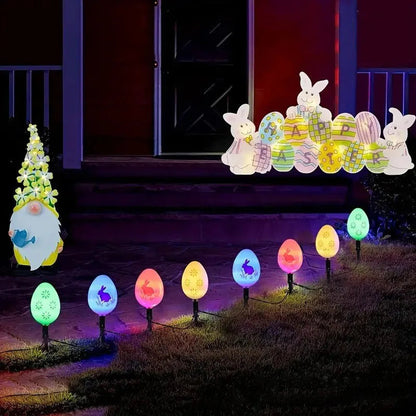 Solar Egg-Shaped LED Outdoor Lights | Weather-Resistant Garden Decor
