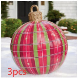 60cm Inflatable Outdoor Christmas Ball – Weatherproof PVC Decoration