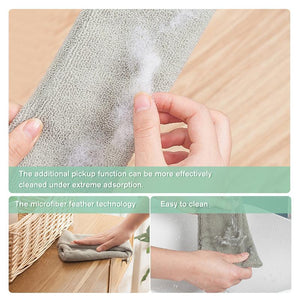 Slim Reach Dusting Wand | Microfiber Cleaning Brush with Steel Handle | Eco-Friendly