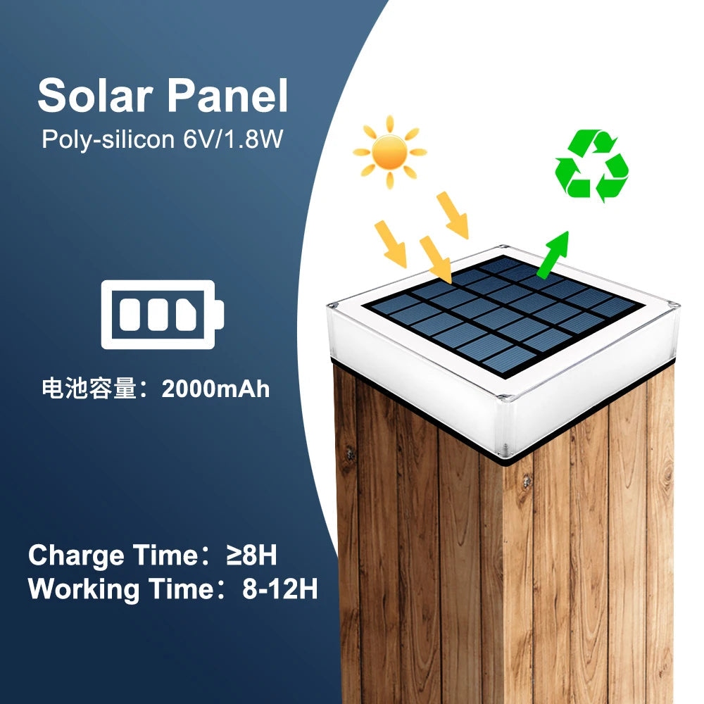 Solar LED Outdoor Light | IP65 Waterproof | Color Changing 3000–6000K | Garden & Patio
